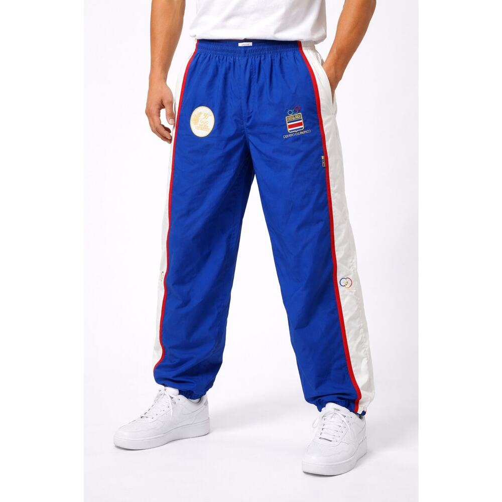 Costa Rica Olympic Team Track Pants Zip Hem 50th Commerative Patch| Size Small